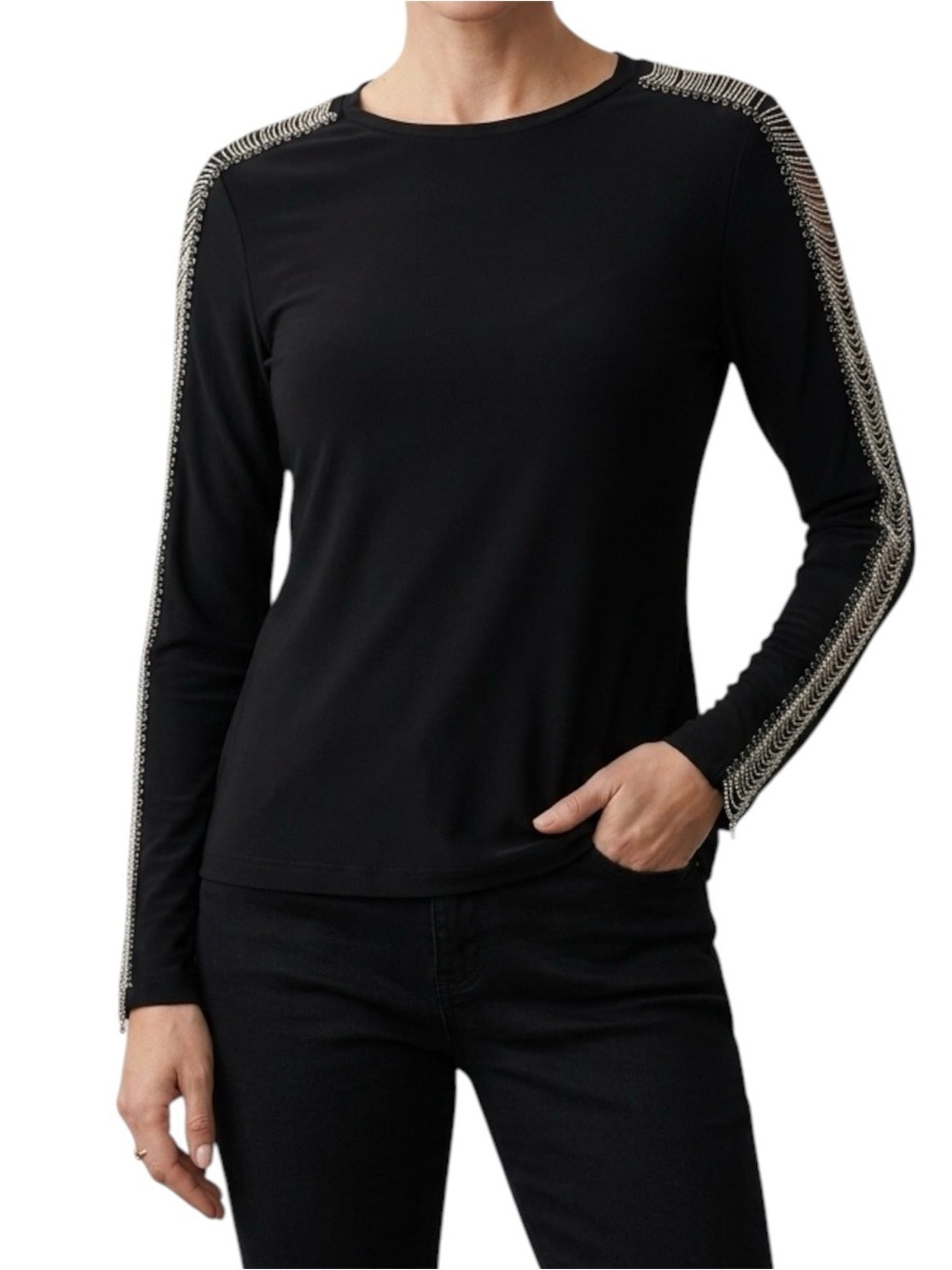 Joseph Ribkoff Blouse Top Black Size 10
